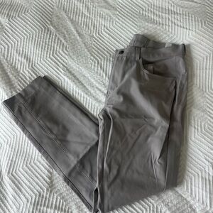 Nylon Athletic Fit Pants | Men’s Pants Grey